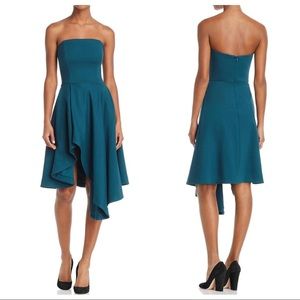 ELLIATT ORIGIN STRAPLESS ASYMMETRIC RUFFLED DRESS 1208